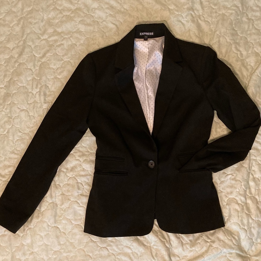 Express NWOT Black Fitted Blazer Size 4